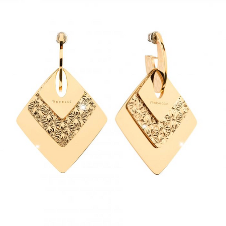 Orecchini Femme con tre rombi pendenti diamantati