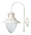 Biscottini Lampada applique a muro style Vecchia Marina in fusione di ottone patinato in bianco invecchiato L30XPR22XH37 cm Made in Italy