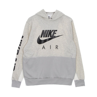 Nike Felpa Cappuccio Uomo Air Basketball Pullover Hoodie Lt Iron/htr/phantom/black da uomo