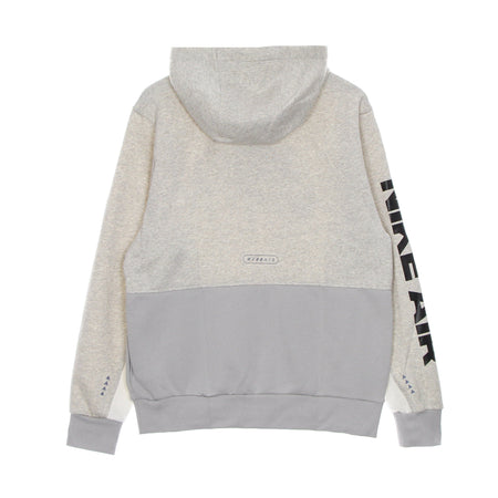 Nike Felpa Cappuccio Uomo Air Basketball Pullover Hoodie Lt Iron/htr/phantom/black da uomo