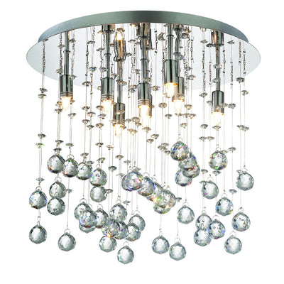 Plafoniera moderna Ideal Lux MOONLIGHT PL8 077796 G9 LED metallo cristallo lampada soffitto