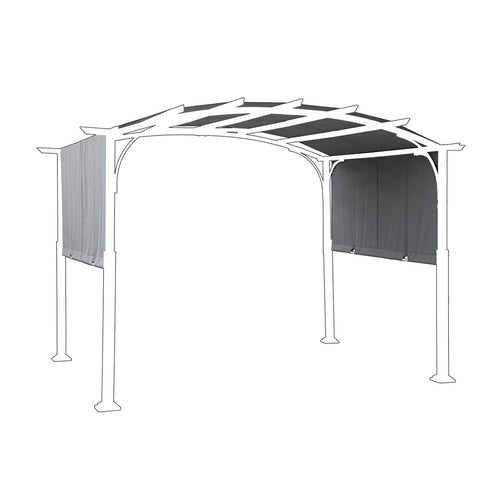Telo gazebo Taormina color antracite, in poliestere per esterno 3,6 x 3 m