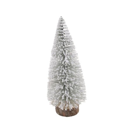 Albero su tronchetto alberello natalizio pino innevato Natalizio in PVC
