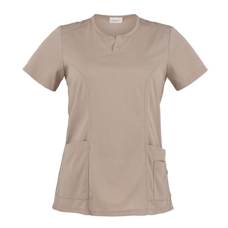 Casacca Donna Erika Beige Traspirante in Rete Elasticizzata Casacca Estetista Casacca Parrucchiera