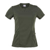 Casacca Donna Erika Verde Militare Traspirante in Rete Elasticizzata Casacca Estetista Casacca Parrucchiera