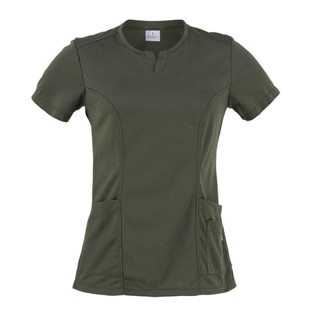 Casacca Donna Erika Verde Militare Traspirante in Rete Elasticizzata Casacca Estetista Casacca Parrucchiera