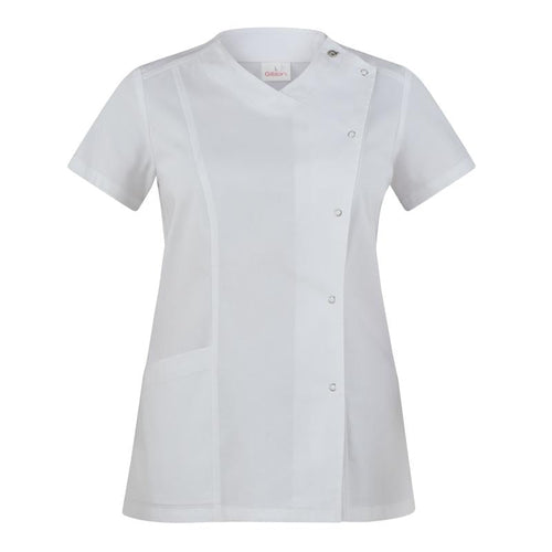 Casacca Alina Bianco Casacca Donna Traspirante Elasticizzata Estetista Acconciature Infermiera