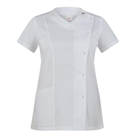 Casacca Alina Bianco Casacca Donna Traspirante Elasticizzata Estetista Acconciature Infermiera