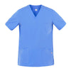 Casacca Flavio Azzurro Casacca Infermiere Medicale Collo a V No Stiro Microfibra Superleggera