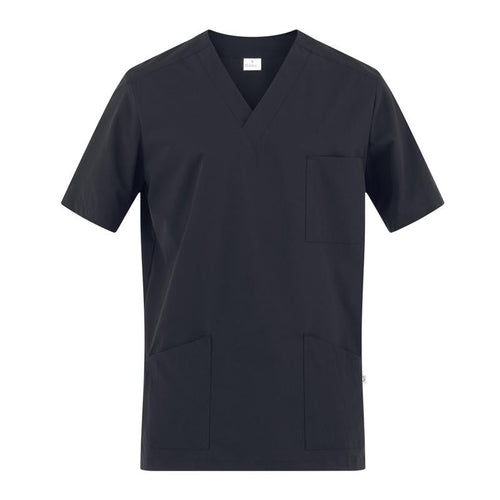 Casacca Flavio Nero Casacca Infermiere Medicale Collo a V No Stiro Microfibra Superleggera