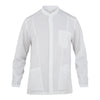 Casacca Luca Bianco Casacca Infermiere Medicale Manica Lunga No Stiro Microfibra Superleggera