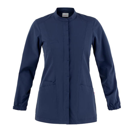 Casacca Lia Blu Casacca Donna Infermiera Medicale Manica Lunga No Stiro Microfibra Superleggera