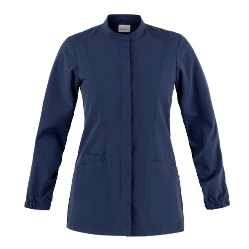 Casacca Lia Blu Casacca Donna Infermiera Medicale Manica Lunga No Stiro Microfibra Superleggera