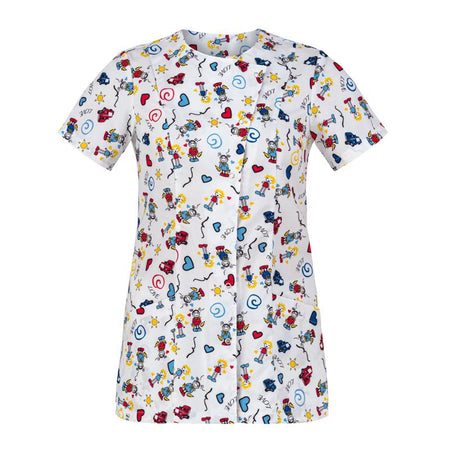 Casacca Elea Fantasia Lui&Lei Casacca Donna Manica Corta No Stiro Asilo Scuola Elementare