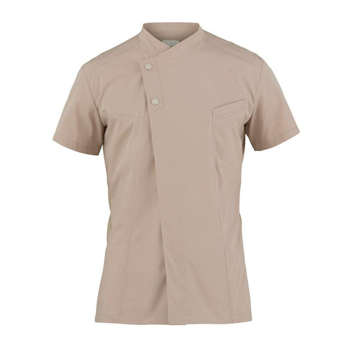Giacca Harry Beige Casacca Uomo Manica Corta No Stiro Elasticizzata Traspirante Superleggera