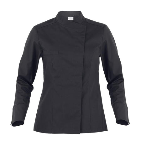 Giacca Nora Nero Giacca Cuoca Elasticizzata Stiro Facile