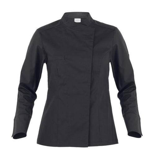 Giacca Nora Nero Giacca Cuoca Elasticizzata Stiro Facile