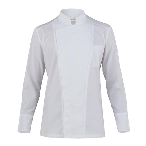 Giacca Darcy Bianco Giacca Cuoco Traspirante Elasticizzata No Stiro