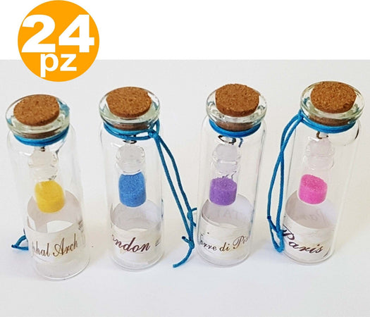 24 BOMBONIERE AMPOLLA POLVERE COLORATA SUGHERO SONAGLIO PORTACONFETTI MATRIMONI Casa e cucina/Hobby creativi/Materiali per hobby creativi/Forniture per feste/Bomboniere Trade Shop italia - Napoli, Commerciovirtuoso.it