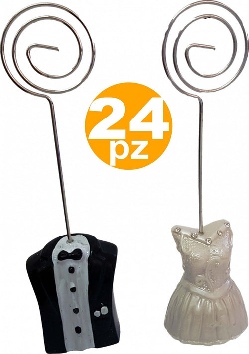 24 Segnaposto Clip Segnatavola Bomboniera Sposi Abiti Matrimonio Promessa Nozze Casa e cucina/Hobby creativi/Materiali per hobby creativi/Forniture per feste/Bomboniere Trade Shop italia - Napoli, Commerciovirtuoso.it