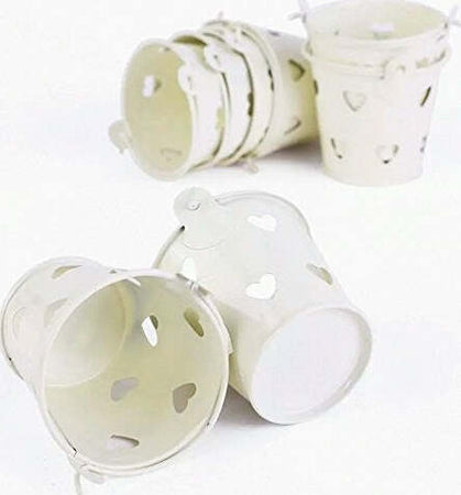 24 X SECCHIELLI BIANCHI CON CUORI IN LATTA VERNICIATA PORTACONFETTI BOMBONIERA Casa e cucina/Hobby creativi/Materiali per hobby creativi/Forniture per feste/Bomboniere Trade Shop italia - Napoli, Commerciovirtuoso.it