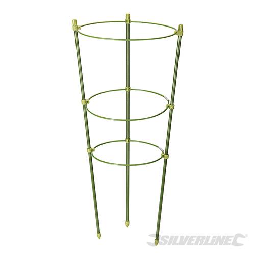 Supporto a 3 anelli in alluminio e plastica verde per pianta 450 mm Silverline