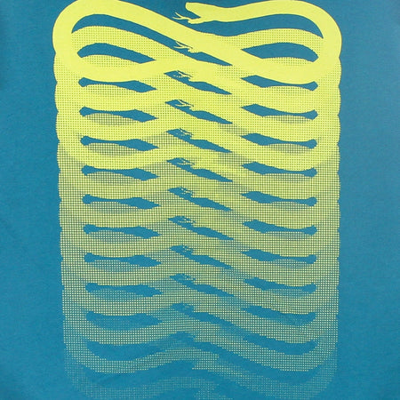 PROPAGANDA Felpa Leggera Cappuccio Uomo Ribs Yellow Hoodie Turquoise/yellow da uomo