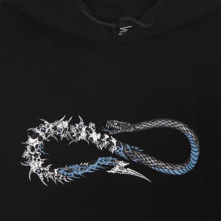 PROPAGANDA Felpa Leggera Cappuccio Uomo Logo Skullsnake Hoodie Black da uomo
