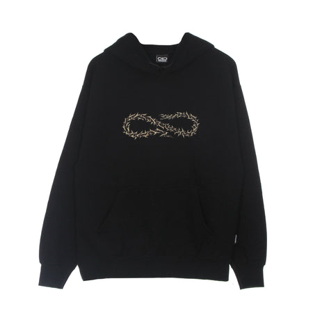 PROPAGANDA Felpa Leggera Cappuccio Uomo Logo Thorn Hoodie Black da uomo