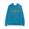 PROPAGANDA Felpa Leggera Cappuccio Uomo Logo Flame Hoodie Turquoise da uomo