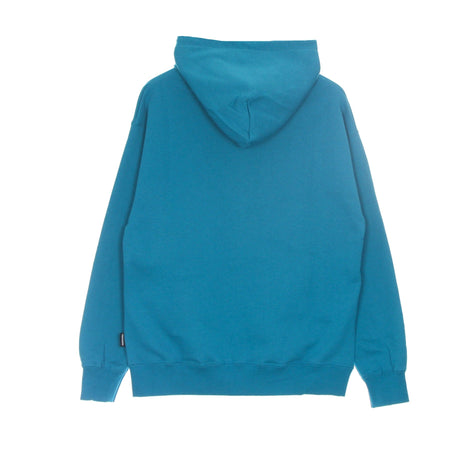 PROPAGANDA Felpa Leggera Cappuccio Uomo Logo Flame Hoodie Turquoise da uomo