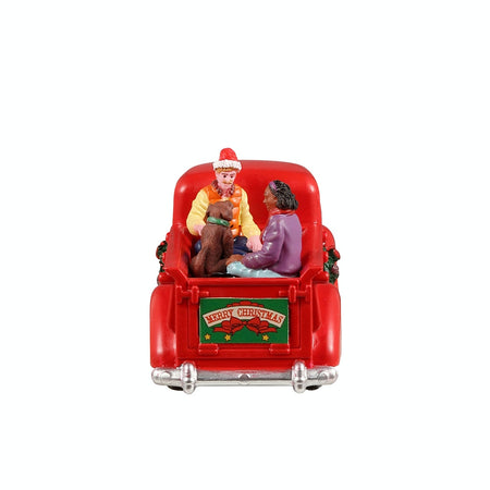 Macchina Jolly Joyride, personaggi per villaggio di Natale in plastica