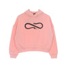 PROPAGANDA Felpa Leggera Cappuccio Corta Donna Logo Crop Top Hoodie Pink/black da donna