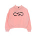 PROPAGANDA Felpa Leggera Cappuccio Corta Donna Logo Crop Top Hoodie Pink/black da donna