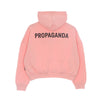 PROPAGANDA Felpa Leggera Cappuccio Corta Donna Logo Crop Top Hoodie Pink/black da donna