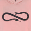 PROPAGANDA Felpa Leggera Cappuccio Corta Donna Logo Crop Top Hoodie Pink/black da donna