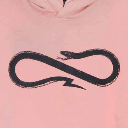 PROPAGANDA Felpa Leggera Cappuccio Corta Donna Logo Crop Top Hoodie Pink/black da donna