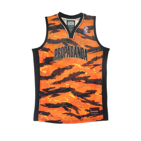 PROPAGANDA Canotta Tipo Basket Uomo Tiger Camo Basket Jersey Orange da uomo