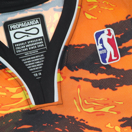 PROPAGANDA Canotta Tipo Basket Uomo Tiger Camo Basket Jersey Orange da uomo