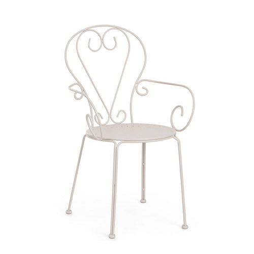 Poltrona Etienne colorata in acciaio verniciato a polvere per giardino e bar finitura opaca