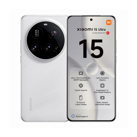 XIAOMI 15 Ultra Smartphone 6.73" 16GB RAM Memoria Interna 512GB 5g Colore White + Kit Camera