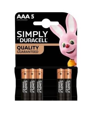 Duracell Simply Batterie 5pz Ministilo Lr03 Mn2400 Aaa 1conf