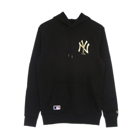NEW ERA Felpa Cappuccio Uomo Mlb Team Logo Metallic Print Neyyan Black/gold da uomo