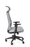 Poltrona Killian da gaming ed ufficio ergonomica in poliestere con braccioli e ruote