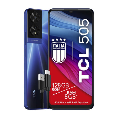 TCL 505 Smartphone 6.75" 8GB RAM - Memoria Interna 512GB - Colore OCEAN BLUE