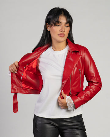 Chiodino - Chiodo Donna Rosso in vera pelle