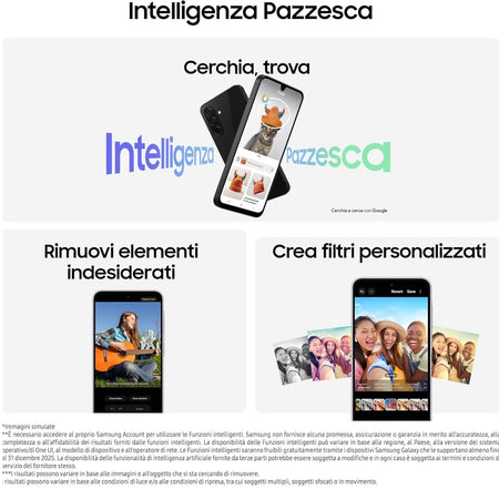 SAMSUNG A26 Smartphone 5G 6.7" RAM 6GB Memoria Interna 128GB Black Ds Eu