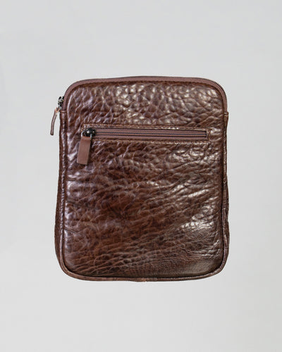 Thiago - Borsello da Uomo in Vera Pelle Testa di Moro Martellata