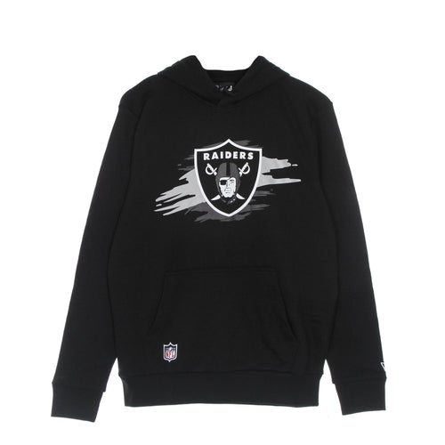 NEW ERA Felpa Cappuccio Uomo Nfl Tear Logo Hoodie Lasrai Black/grey da uomo