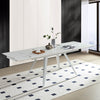 Tavolo Arcturus con gambe in ferro e piano in ceramica, design moderno, 160/240 x 110 x h 75 cm